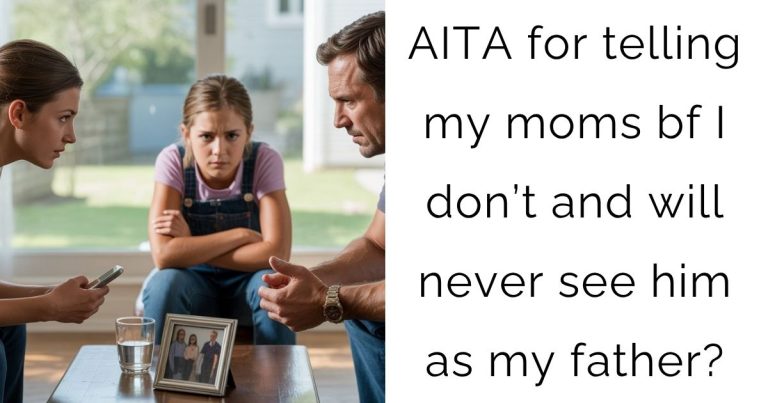AITA for telling my moms bf I don’t and will never see him as my father?