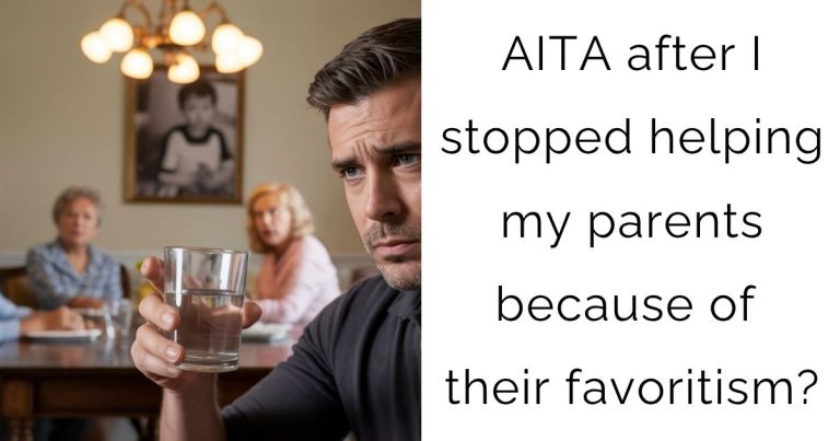 AITA after I stopped helping my parents because of their favoritism?
