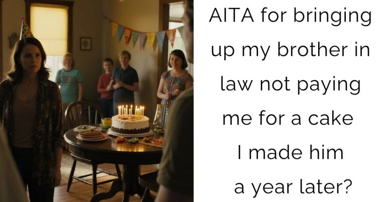 AITA for bringing up my brother in law not paying me for a cake I made him a year later?