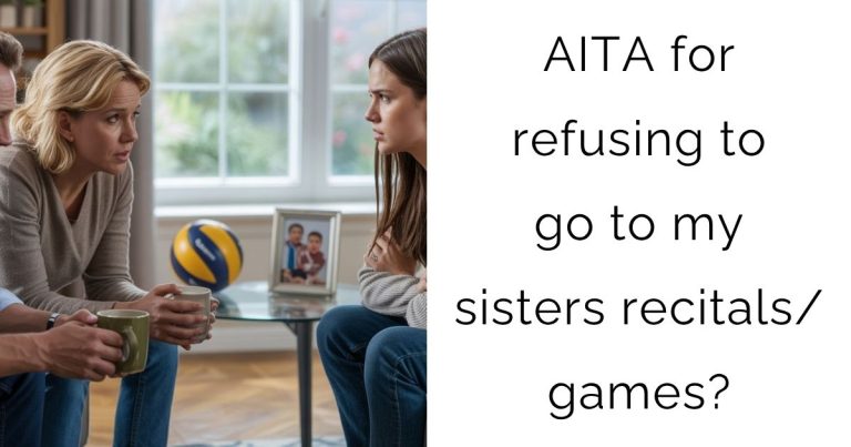 AITA for refusing to go to my sisters recitals/games?