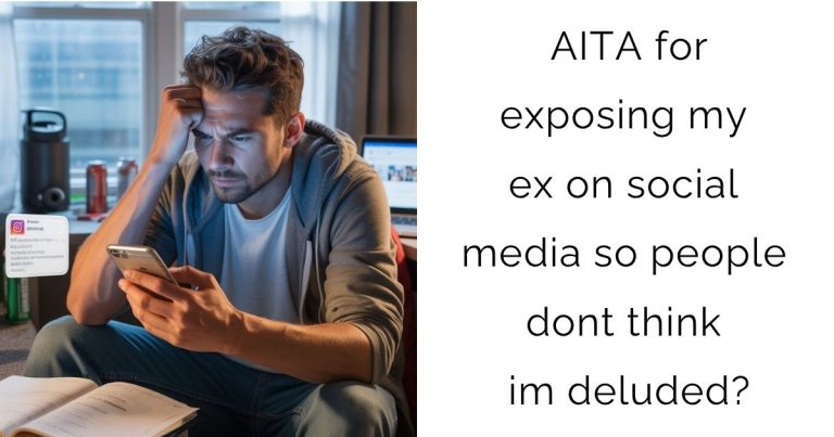 AITA for exposing my ex on social media so people dont think im deluded?