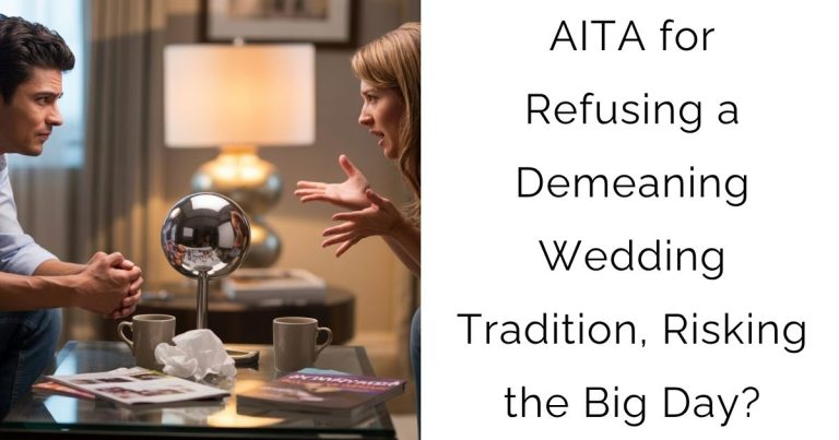 AITA for Refusing a Demeaning Wedding Tradition, Risking the Big Day?