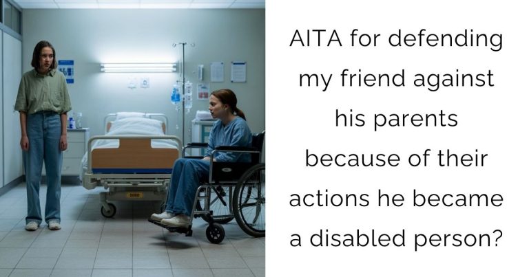 AITA for defending my friend against his parents because of their actions he became a disabled person?