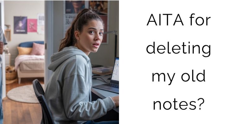 AITA for deleting my old notes?