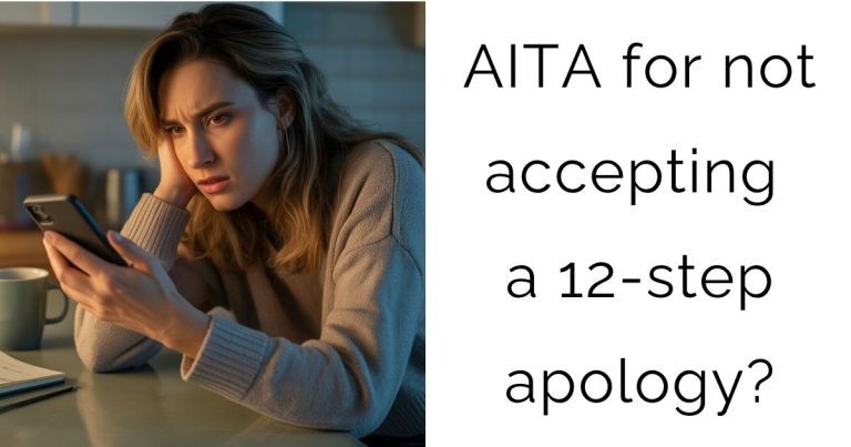 AITA for not accepting a 12-step apology?