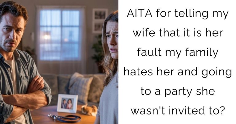 AITA for telling my wife that it is her fault my family hates her and going to a party she wasn’t invited to?