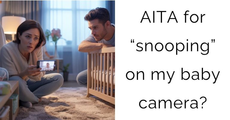 AITA for “snooping” on my baby camera?