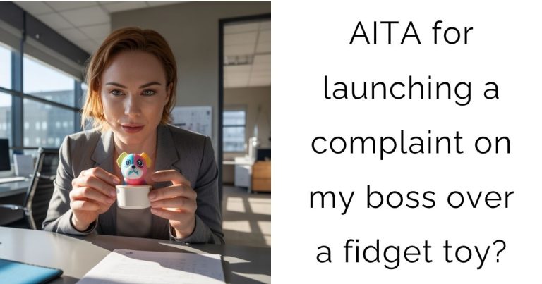 AITA for launching a complaint on my boss over a fidget toy?
