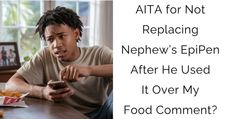 AITA for Not Replacing Nephew’s EpiPen After He Used It Over My Food Comment?