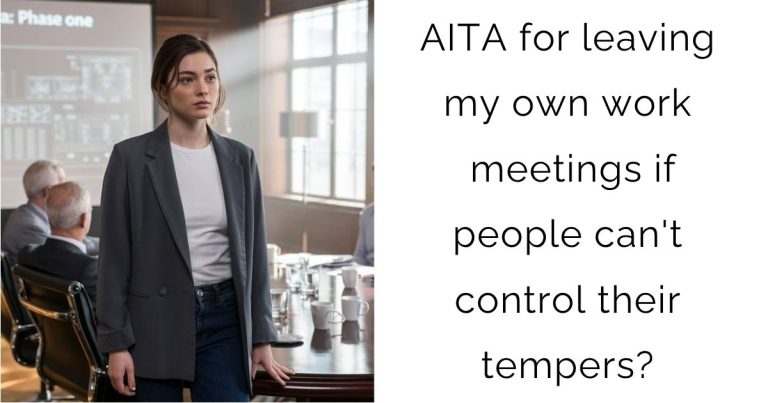 AITA for leaving my own work meetings if people can’t control their tempers?