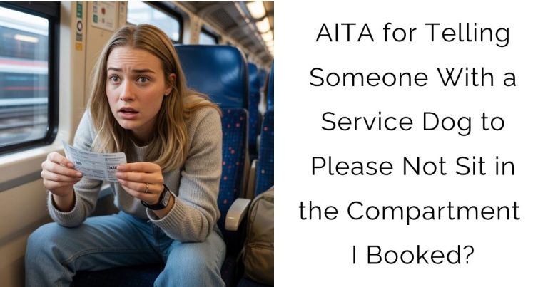 AITA for Telling Someone With a Service Dog to Please Not Sit in the Compartment I Booked?