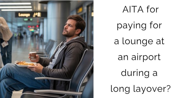 AITA for paying for a lounge at an airport during a long layover?