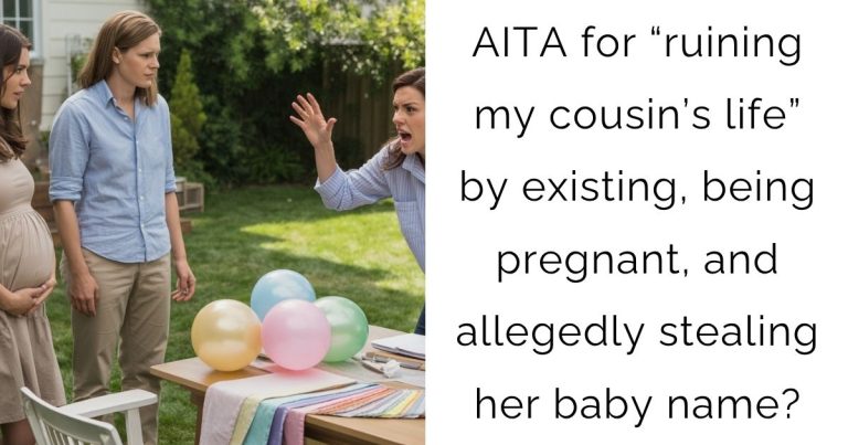 AITA for “ruining my cousin’s life” by existing, being pregnant, and allegedly stealing her baby name?