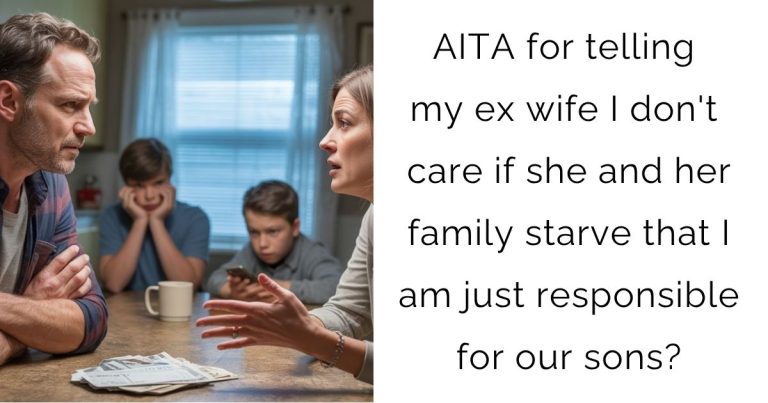 AITA for telling my ex wife I don’t care if she and her family starve that I am just responsible for our sons?