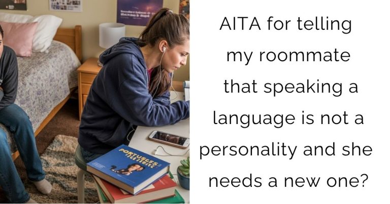 AITA for telling my roommate that speaking a language is not a personality and she needs a new one?