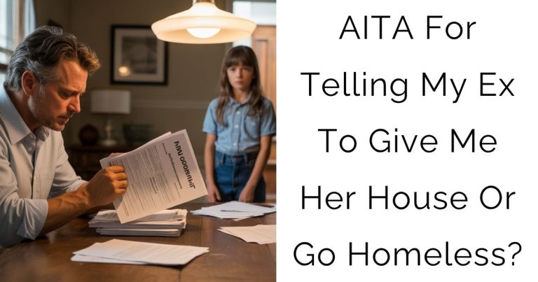 AITA For Telling My Ex To Give Me Her House Or Go Homeless?