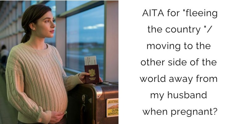 AITA for “fleeing the country “/ moving to the other side of the world away from my husband when pregnant?