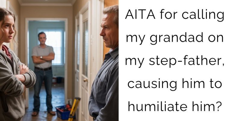 AITA for calling my grandad on my step-father, causing him to humiliate him?