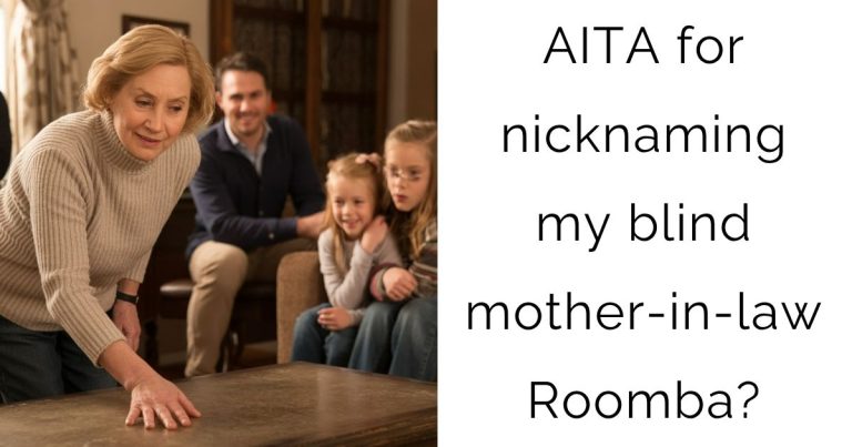 AITA for nicknaming my blind mother-in-law Roomba?
