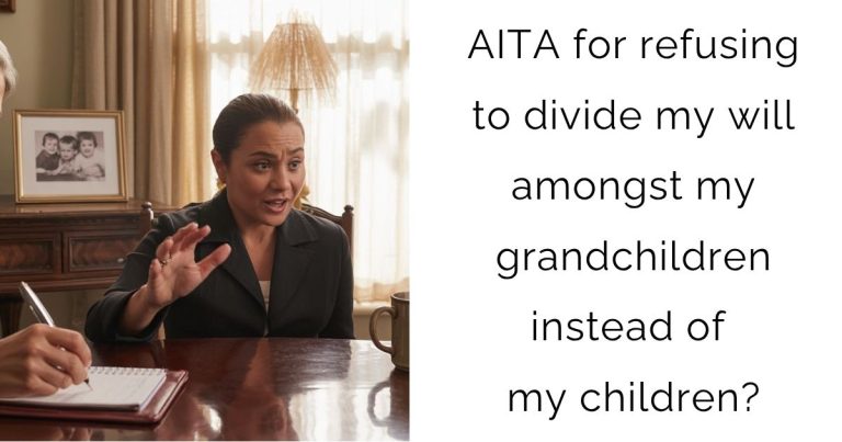 AITA for refusing to divide my will amongst my grandchildren instead of my children?