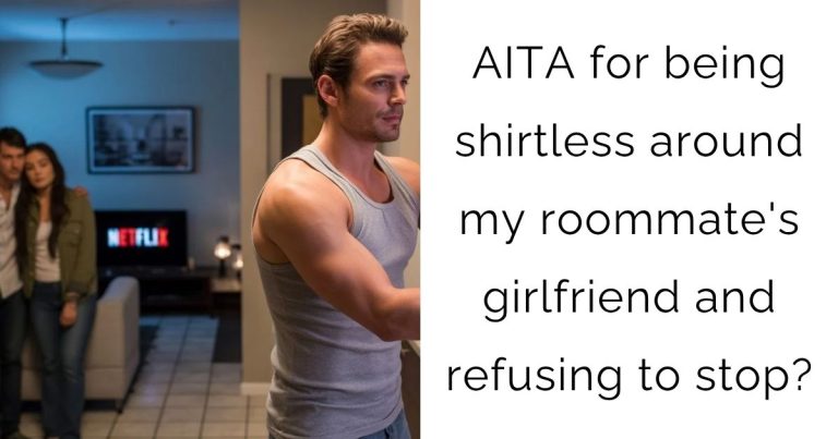 AITA for being shirtless around my roommate’s GF and refusing to stop?