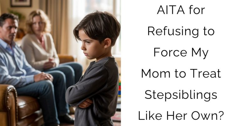 AITA for Refusing to Force My Mom to Treat Stepsiblings Like Her Own?