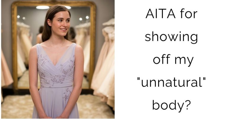 AITA for showing off my “unnatural” body?