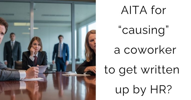 AITA for “causing” a coworker to get written up by HR?