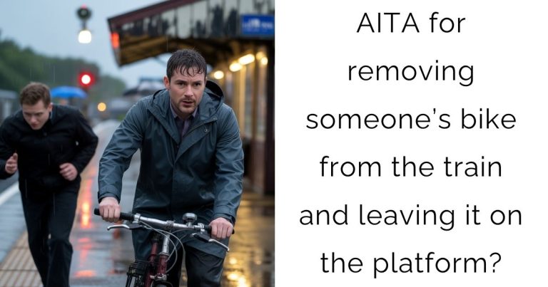 AITA for removing someone’s bike from the train and leaving it on the platform?