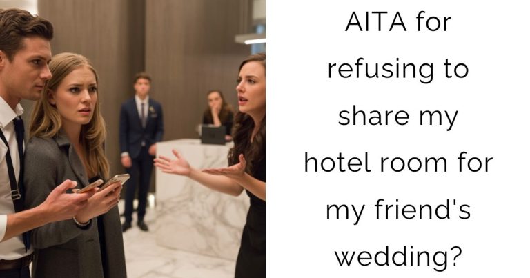 AITA for refusing to share my hotel room for my friend’s wedding?
