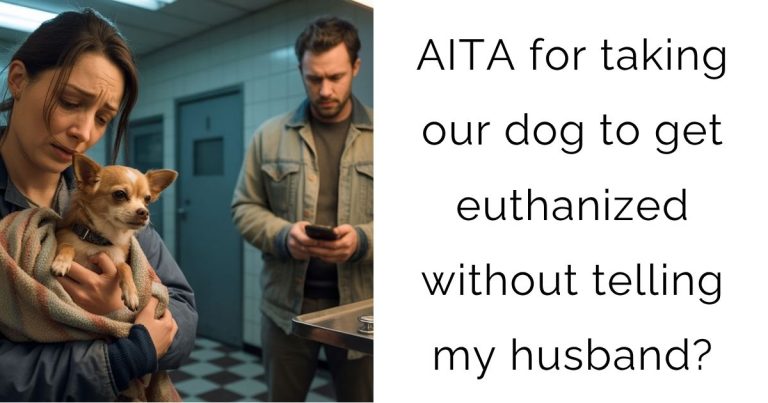 AITA for taking our dog to get euthanized without telling my husband?