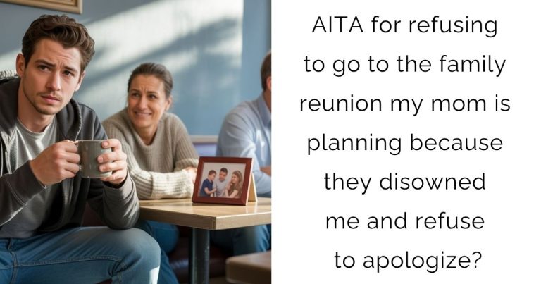 AITA for refusing to go to the family reunion my mom is planning because they disowned me and refuse to apologize?