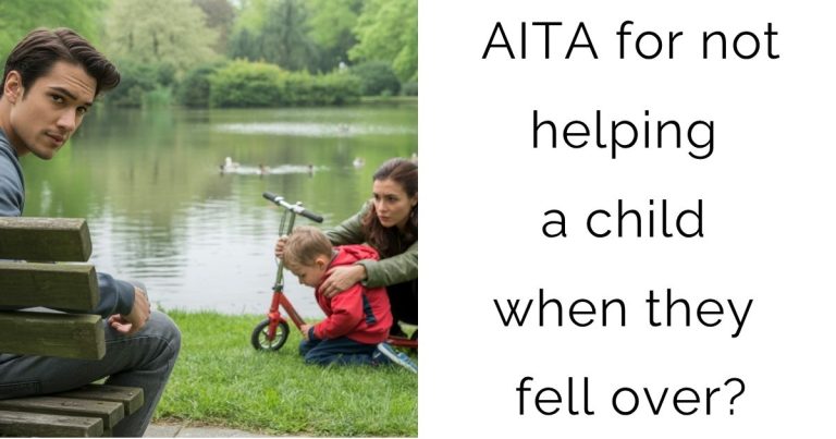 AITA for not helping a child when they fell over?