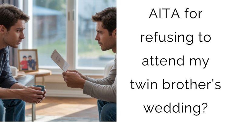 AITA for refusing to attend my twin brother’s wedding?