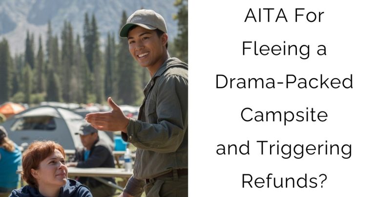 AITA For Fleeing a Drama-Packed Campsite and Triggering Refunds?