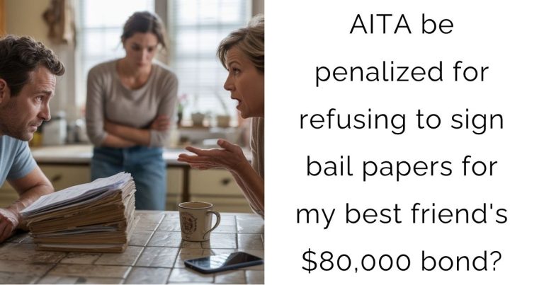 AITA be penalized for refusing to sign bail papers for my best friend’s $80,000 bond?