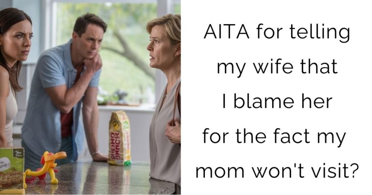 AITA for telling my wife that I blame her for the fact my mom won’t visit?