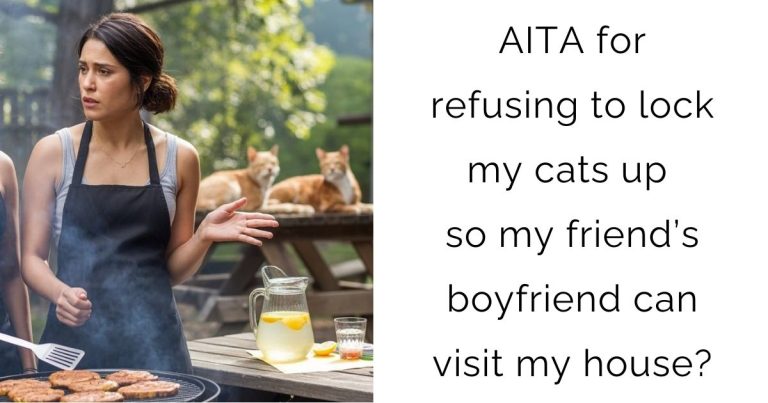 AITA for refusing to lock my cats up so my friend’s boyfriend can visit my house?