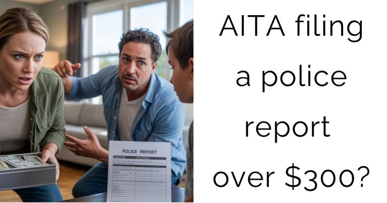 AITA filing a police report over $300?