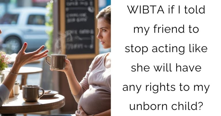 WIBTA if I told my friend to stop acting like she will have any rights to my unborn child?