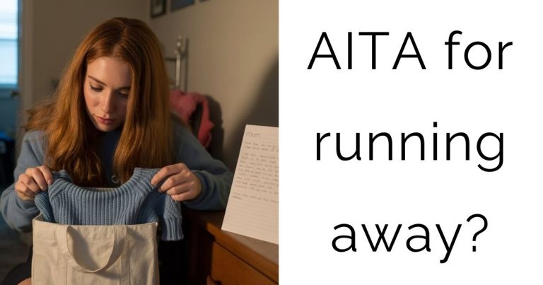AITA for running away?