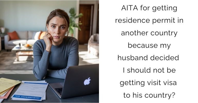 AITA for getting residence permit in another country because my husband decided I should not be getting visit visa to his country?