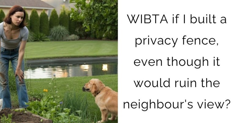 WIBTA if I built a privacy fence, even though it would ruin the neighbour’s view?