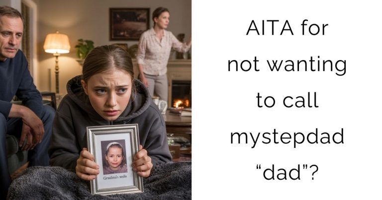 AITA for not wanting to call my stepdad “dad”?