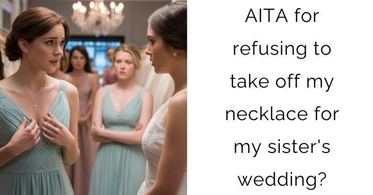 AITA for refusing to take off my necklace for my sister’s wedding?