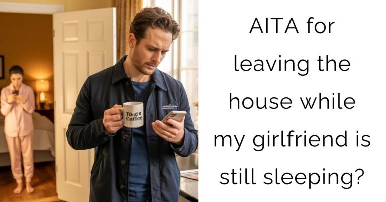 AITA for leaving the house while my girlfriend is still sleeping?
