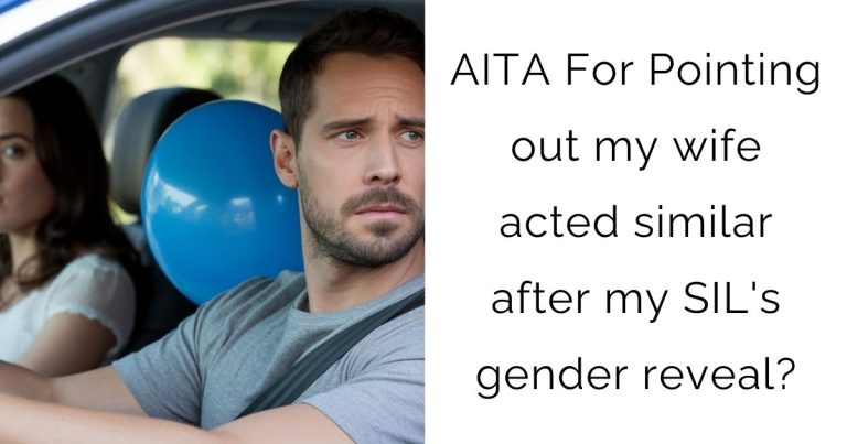 AITA For Pointing out my wife acted similar after my SIL’s gender reveal?