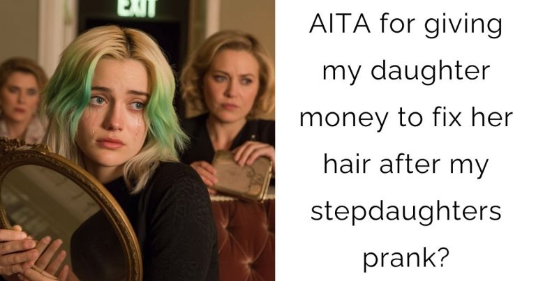 AITA for giving my daughter money to fix her hair after my stepdaughters prank?