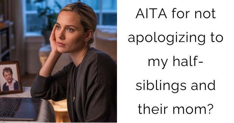 AITA for not apologizing to my half-siblings and their mom?