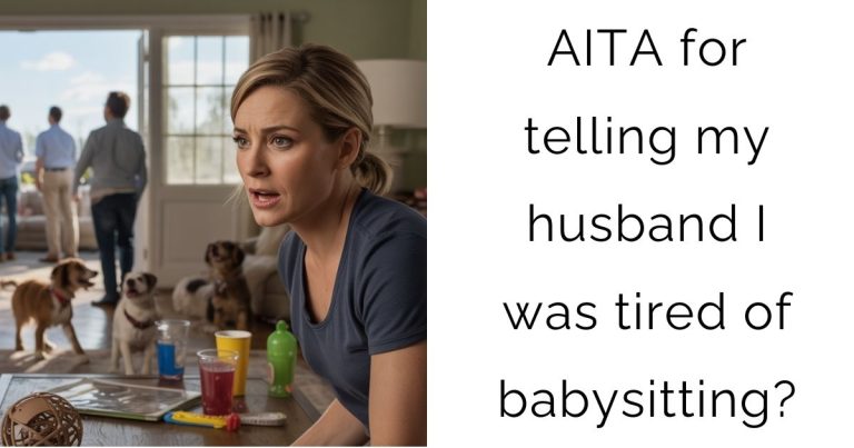 AITA for telling my husband I was tired of babysitting?